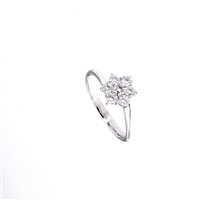 Anillo Crivelli Mujer Classic in Oro blanco Diamante 393-C003-7P